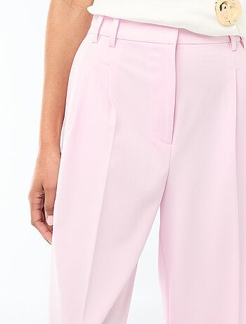 Pantaloni larghi a vita alta 5 tasche