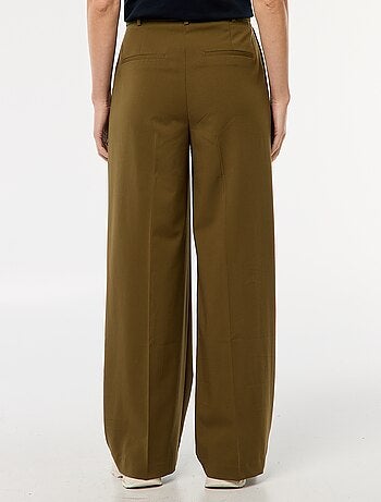 Pantaloni larghi a vita alta 5 tasche