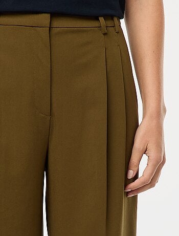 Pantaloni larghi a vita alta 5 tasche