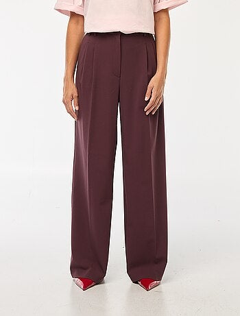 Pantaloni larghi a vita alta 5 tasche