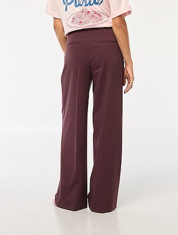 Pantaloni larghi a vita alta 5 tasche