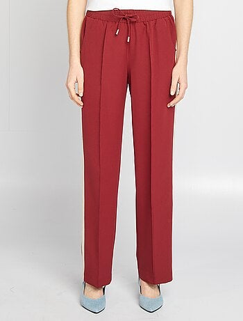 Pantaloni larghi a vita alta con bande a contrasto