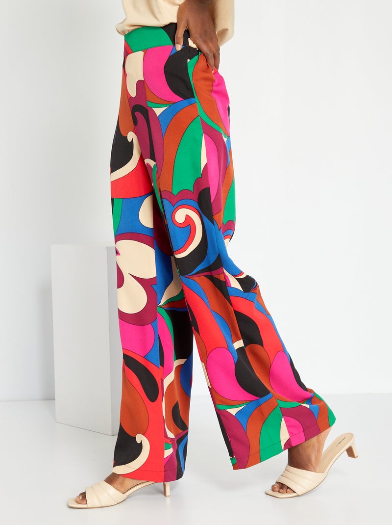 Pantaloni Carrot A Vita Alta Motivi - Autunno/Inverno 2024 | In Poliviscosa Con Elastan - Foto 6