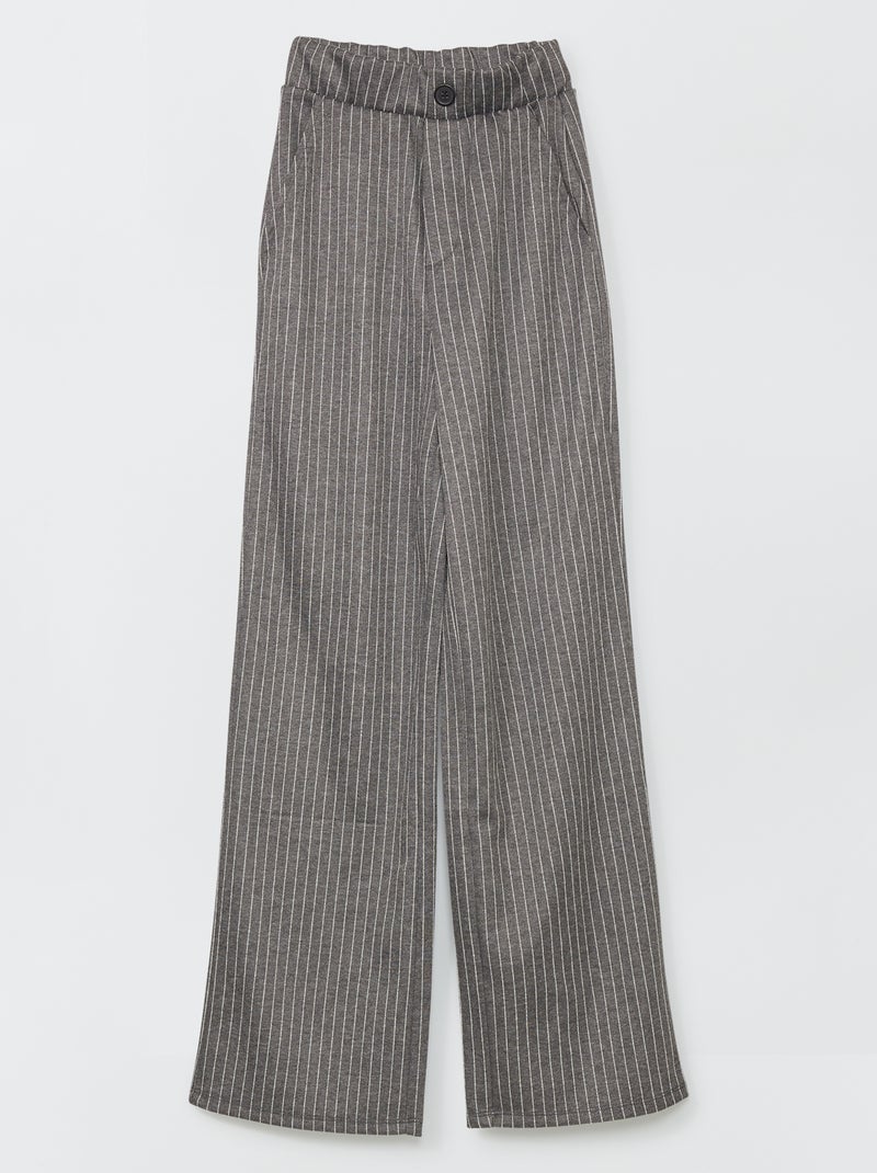 Pantaloni larghi a vita alta GRIGIO - Kiabi