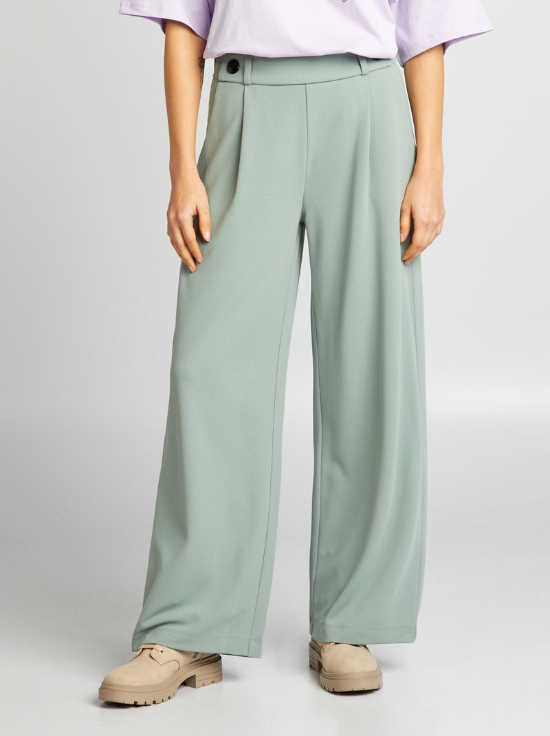 Pantaloni larghi a vita alta 'JDY' VERDE - Kiabi