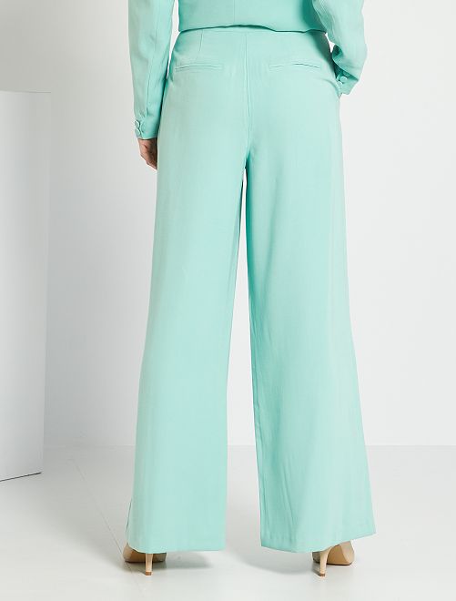 Pantaloni larghi a vita alta - Verde - Kiabi - 22.00€