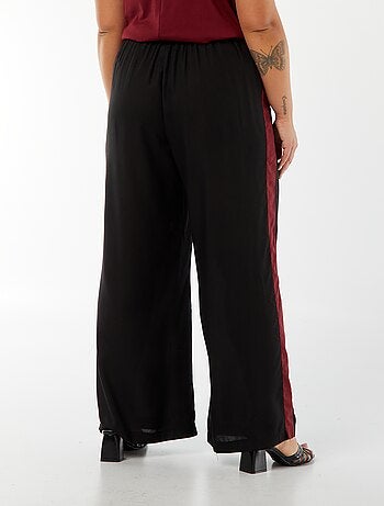 Pantaloni larghi con bande a contrasto