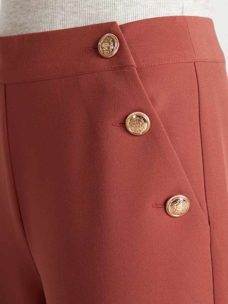 Pantaloni larghi con bottoni dorati ROSA - Kiabi