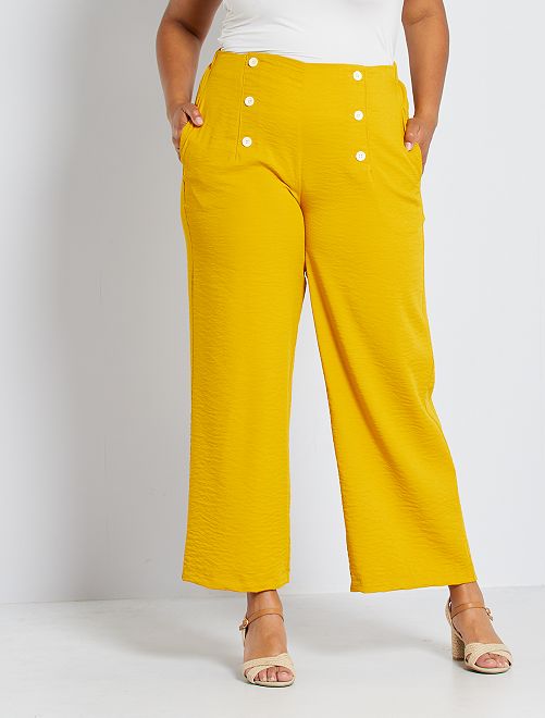 Pantaloni larghi con bottoni - giallo bronzo - Kiabi - 15.00€