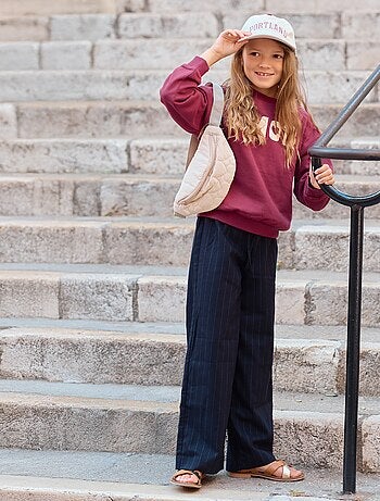 Pantaloni larghi con cintura elasticizzata e 2 tasche