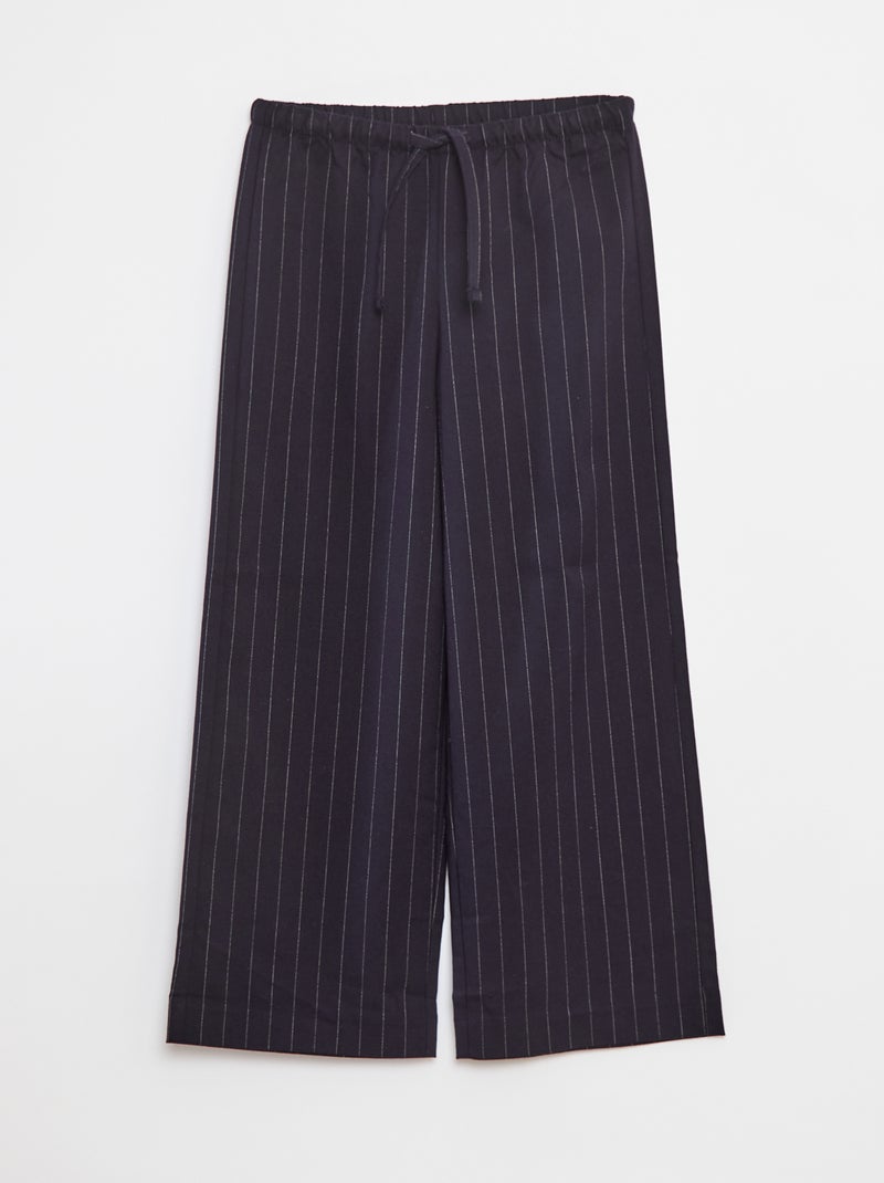 Pantaloni larghi con cintura elasticizzata e 2 tasche Blu - Kiabi