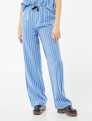 Pantaloni larghi con motivo a righe