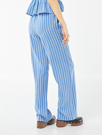 Pantaloni larghi con motivo a righe