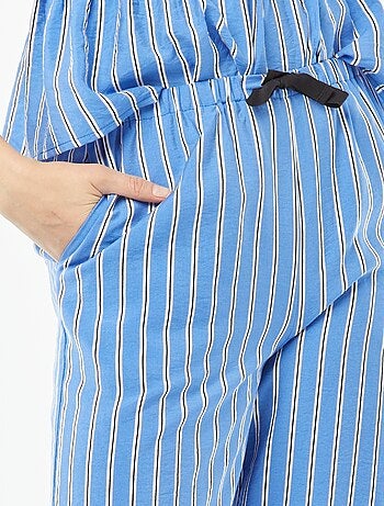 Pantaloni larghi con motivo a righe