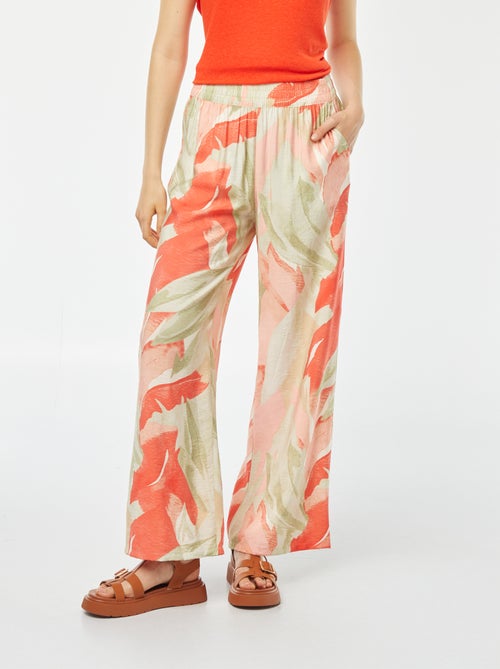 Pantaloni larghi con motivo - Kiabi