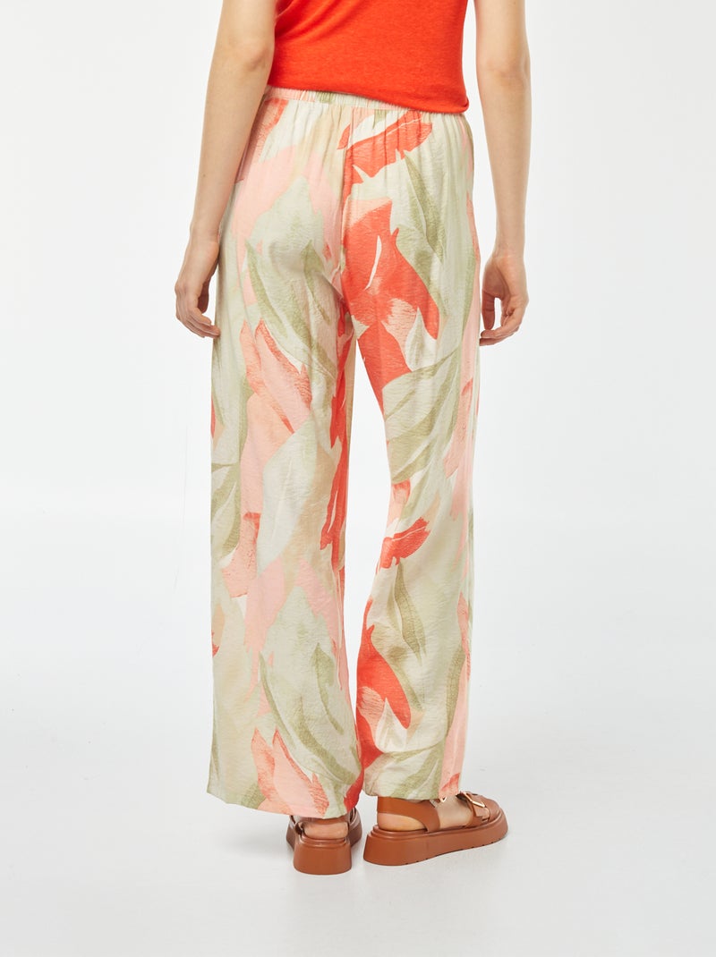 Pantaloni larghi con motivo ARANCIONE - Kiabi