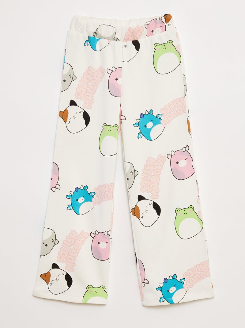 Pantaloni larghi con motivo 'squishmallows' BIANCO - Kiabi