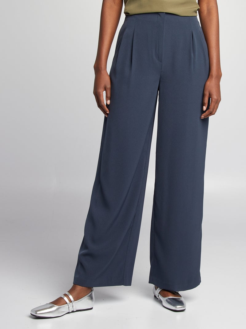 Pantaloni larghi con pinces BLU - Kiabi