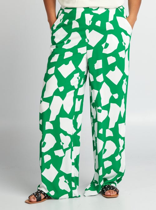 Pantaloni larghi con stampa geometrica - Kiabi