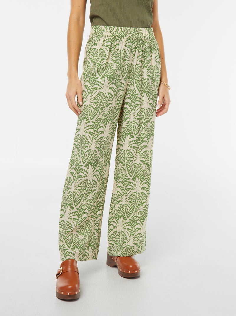 Pantaloni larghi con stampa 'JDY' VERDE - Kiabi
