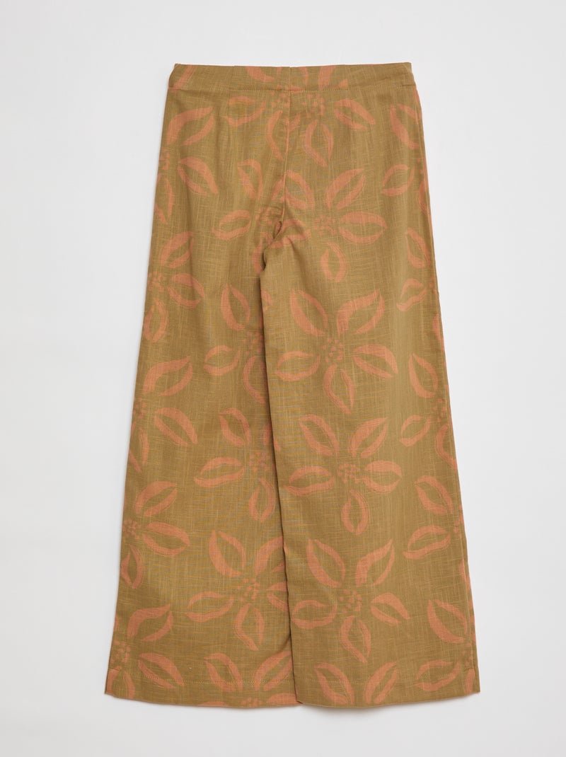 Pantaloni larghi con stampa KAKI - Kiabi