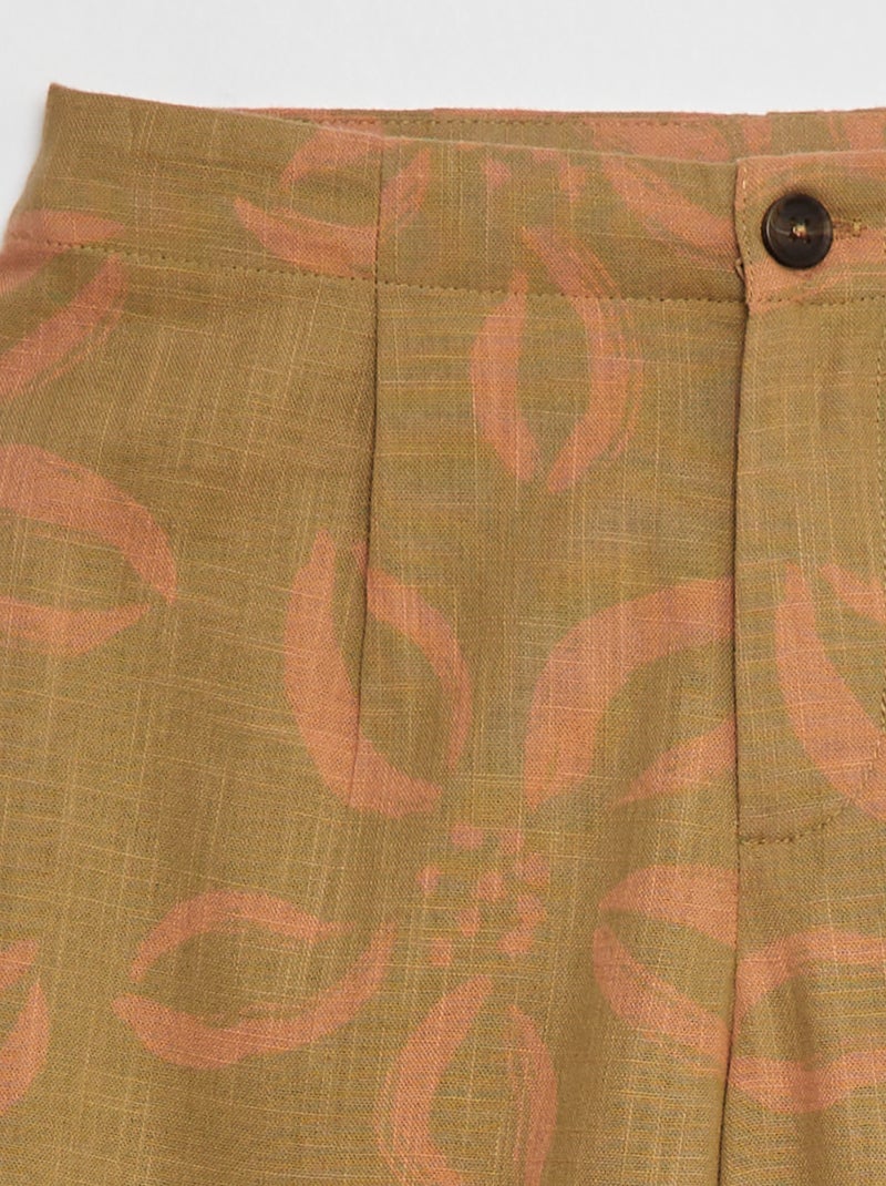 Pantaloni larghi con stampa KAKI - Kiabi