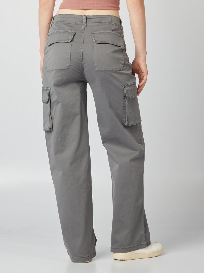 Pantaloni larghi con tasche laterali GRIGIO - Kiabi