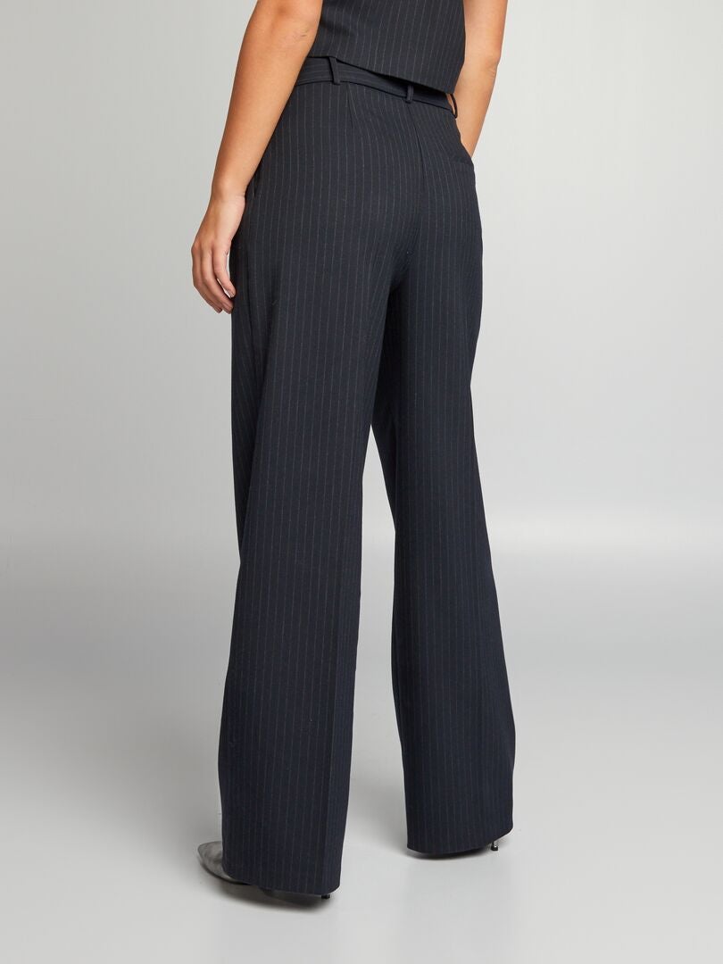 Pantaloni Larghi Ragazze Vita Alta - Palazzo Bootcut Con Cintura, Moda Casual