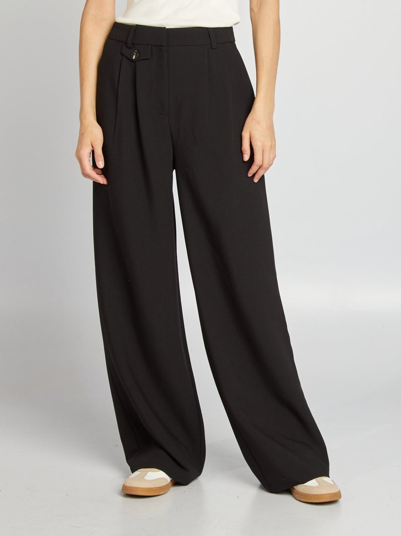 Pantaloni larghi da completo nero - Kiabi