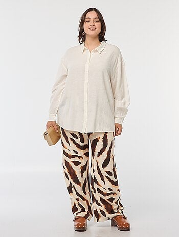 Pantaloni larghi e morbidi con motivo all over