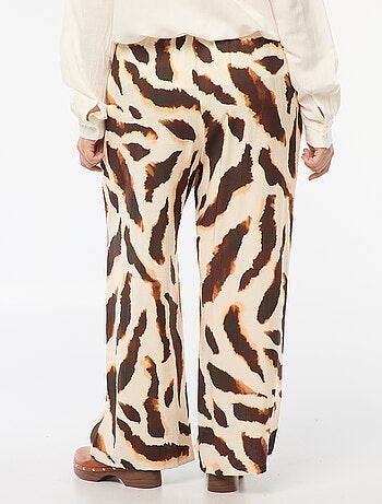 Pantaloni larghi e morbidi con motivo all over