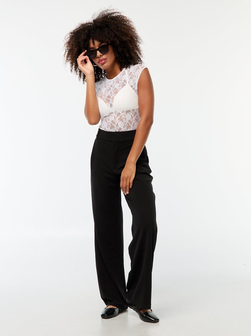 Pantaloni larghi e morbidi con zip 'JDY' nero - Kiabi