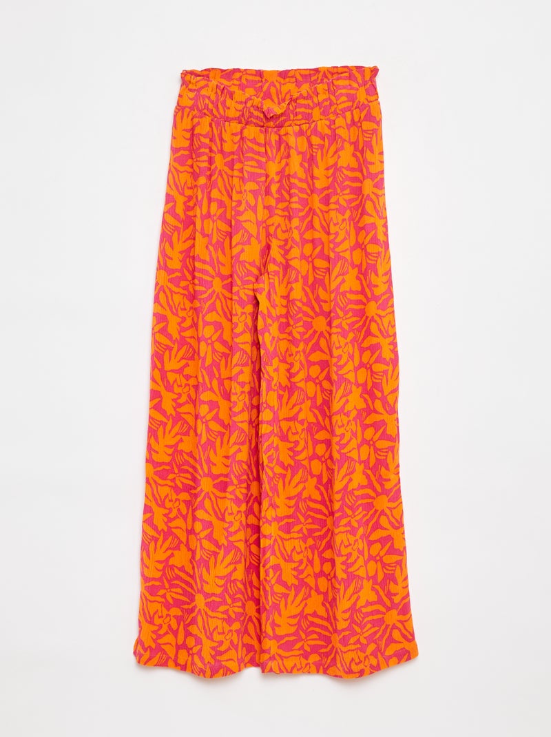 Pantaloni larghi in crêpe Rosa - Kiabi