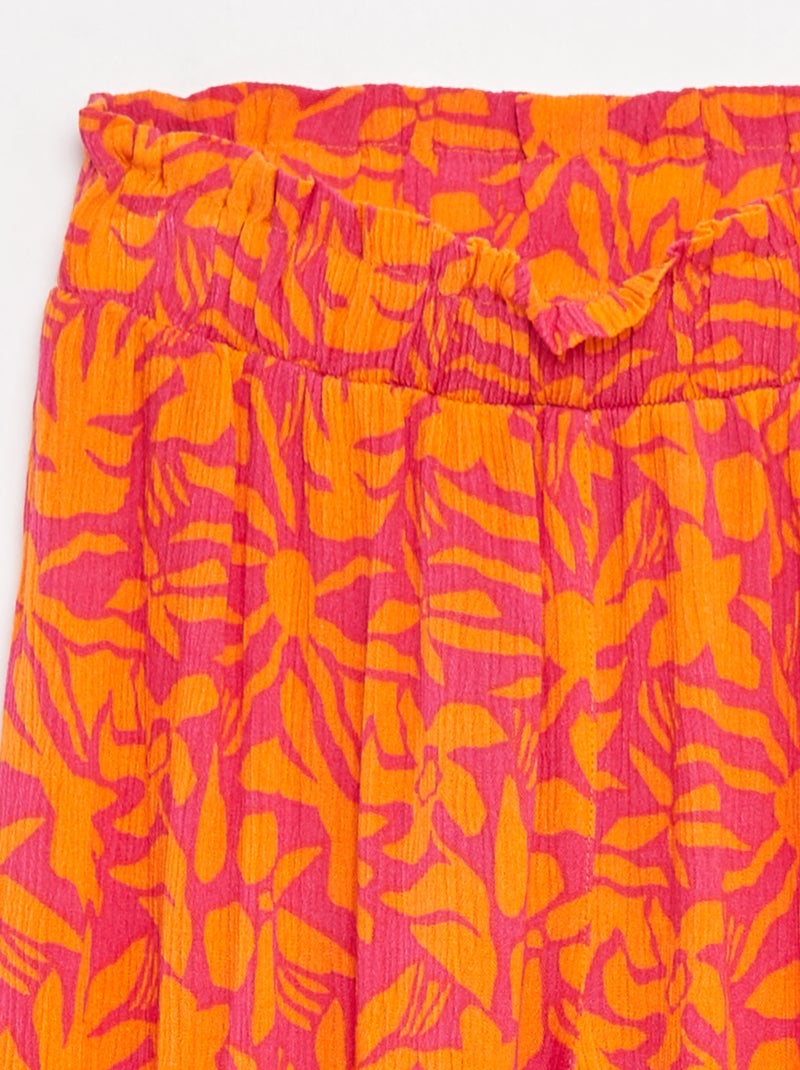 Pantaloni larghi in crêpe Rosa - Kiabi