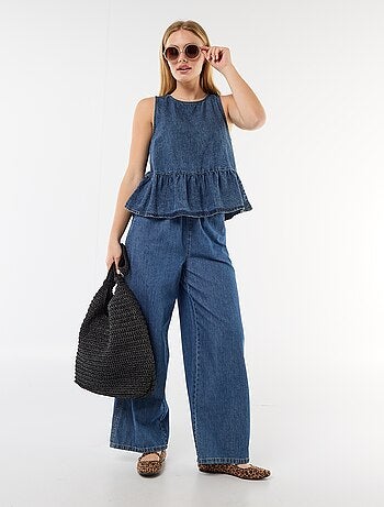 Pantaloni larghi in denim