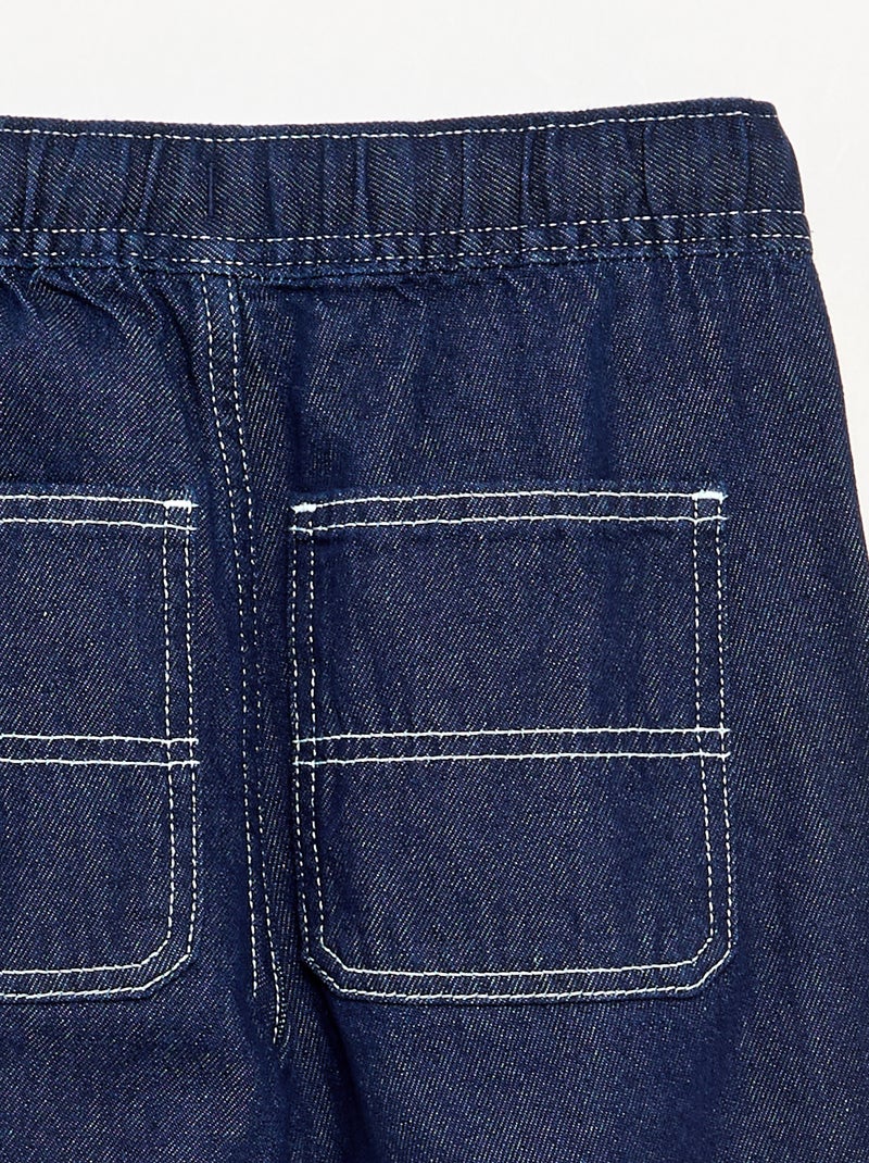 Pantaloni larghi in denim Blu - Kiabi