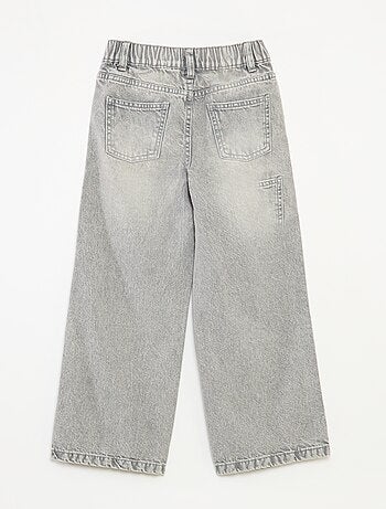 Pantaloni larghi in denim con 5 tasche