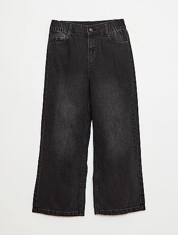 Pantaloni larghi in denim con 5 tasche