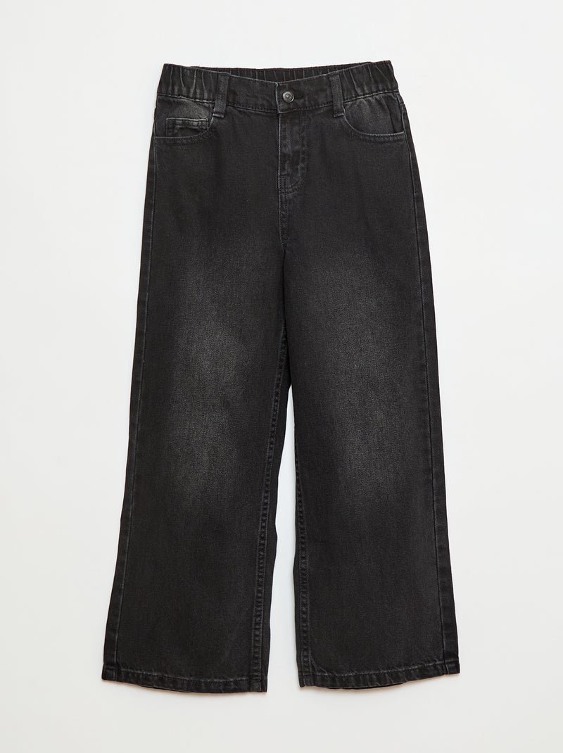 Pantaloni larghi in denim con 5 tasche Grigio - Kiabi