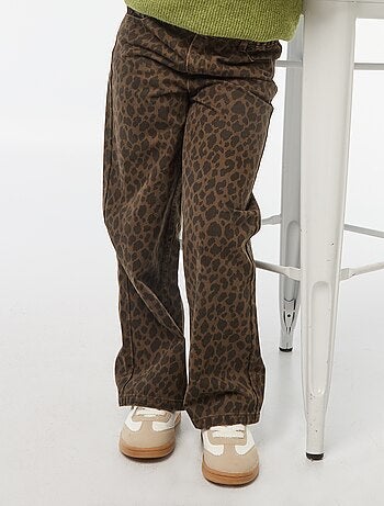 Pantaloni larghi in denim con 5 tasche