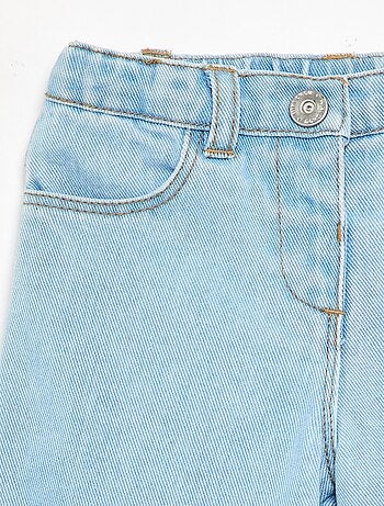 Pantaloni larghi in denim con balze