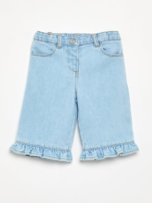 Pantaloni larghi in denim con balze - Kiabi Pantaloni larghi in denim con balze - Kiabi