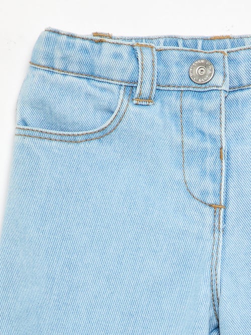 Pantaloni larghi in denim con balze - Kiabi