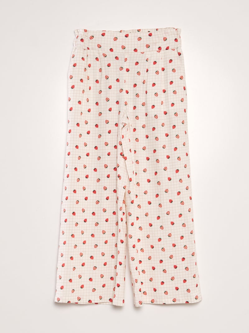 Pantaloni larghi in lino BIANCO - Kiabi