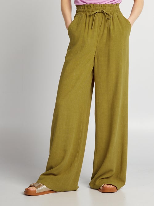 Pantaloni larghi in lino - Kiabi