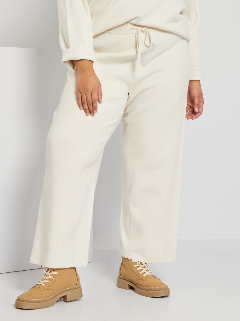Pantaloni larghi in maglia BEIGE - Kiabi