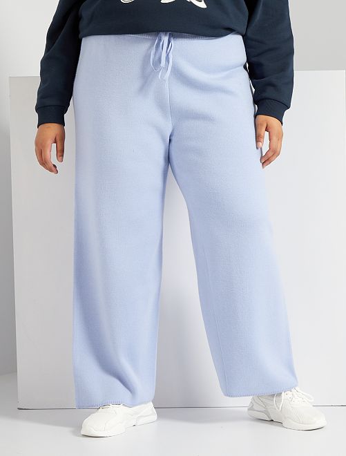 Pantaloni larghi in maglia - BLU - Kiabi - 22.00€