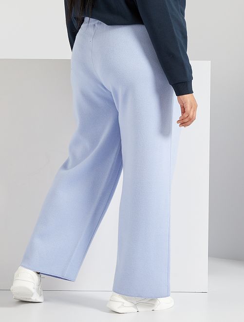 Pantaloni larghi in maglia - BLU - Kiabi - 22.00€