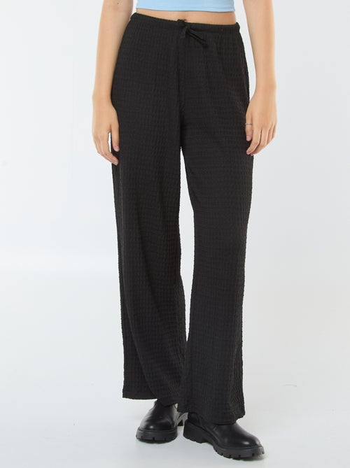Pantaloni larghi in maglia crêpe - Kiabi