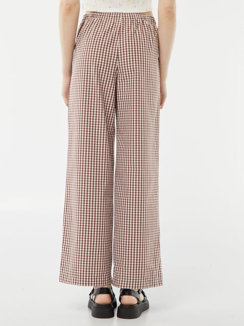 Pantaloni larghi in maglia goffrata - Kiabi